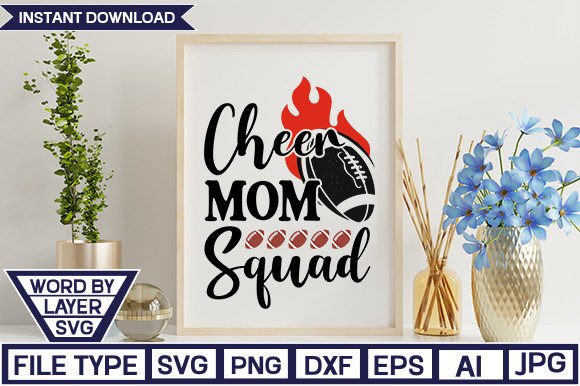 Cheer Mom Squad SVG: Graphics for Crafts