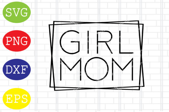 Girl Mom Square SVG: Modern Graphics for Crafts