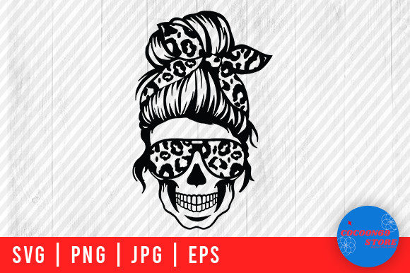 Leopard Mom Skull Svg: Graphics for Crafts
