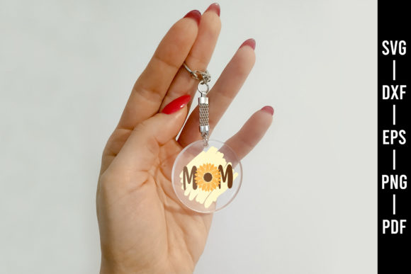 Mom Keychain SVG for Crafts and Graphics