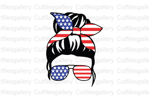 USA Mom Bun SVG: Graphics for Crafts & Business